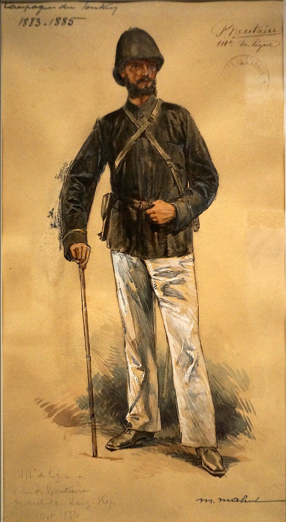 Soldat français pendant la campagne du Tonkin