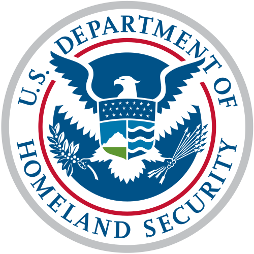 Emblem of the Department of Homeland Security, the umbrella agency responsible for border control in the United States