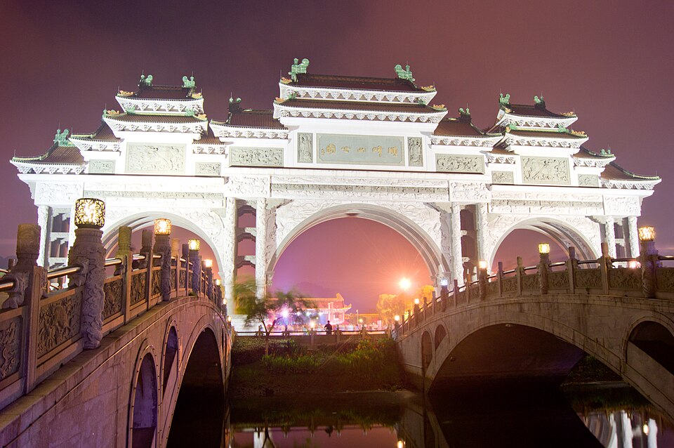 Un Paifang chinois à Foshan, Chine