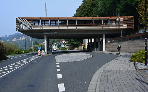 Elbe at the German-Czech border crossing