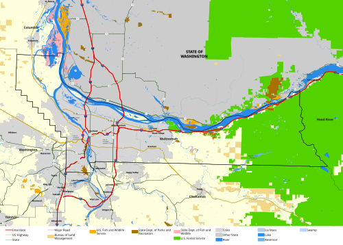 Carte du comté de Multnomah