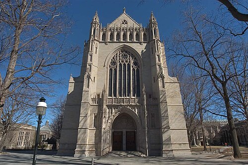 Une photo de la chapelle de l'Université de Princeton