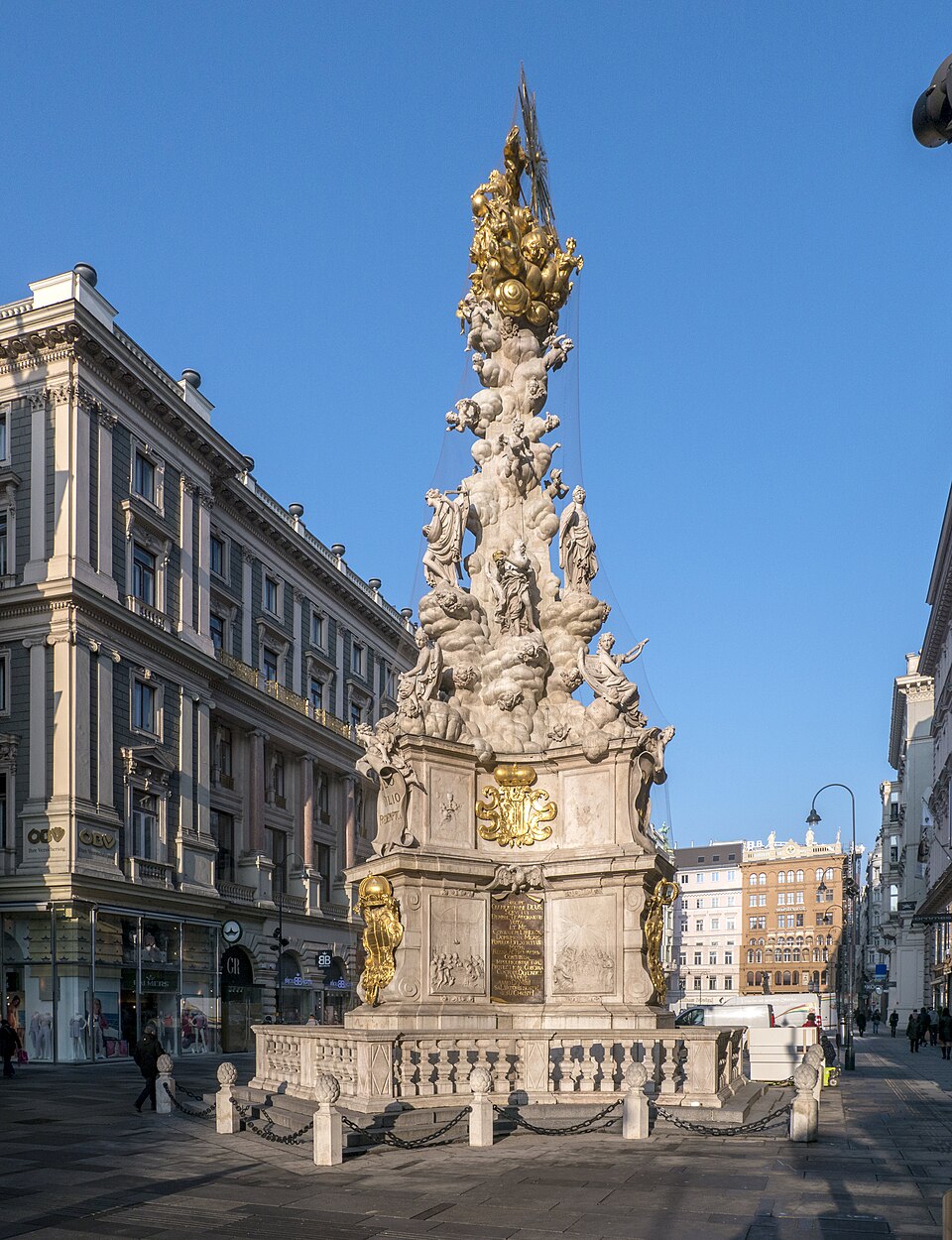 Colonne de la peste, Vienne, Autriche, par Matthias Rauchmiller et Johann Bernhard Fischer von Erlach, 1682 et 1694