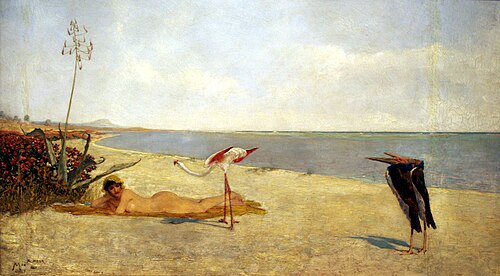Une légation (1882), huile sur panneau, 37 x 63 cm (14,5 x 24,8 po), Museum der bildenden Künste, Leipzig, Allemagne