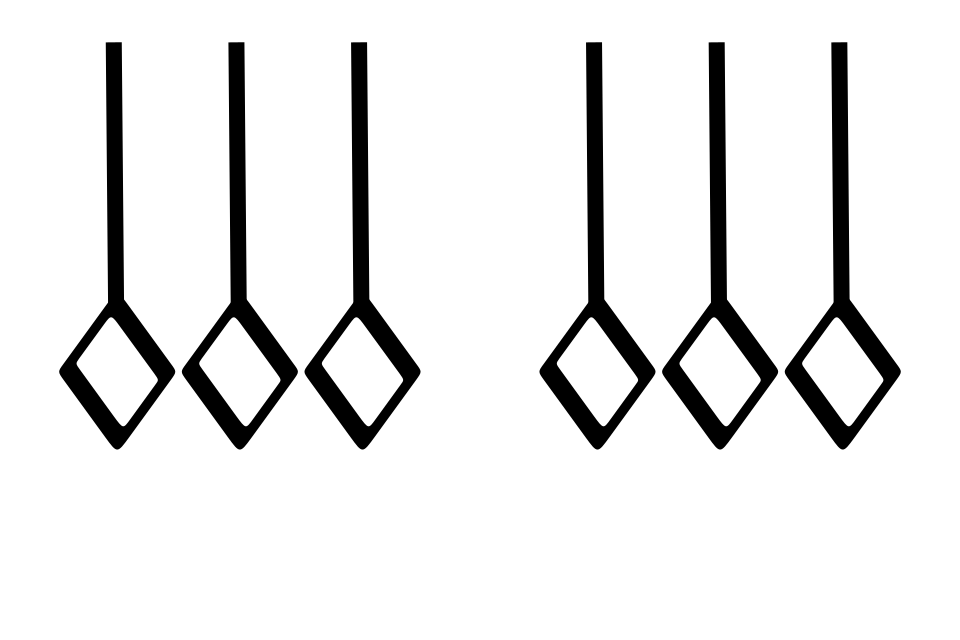 deux groupes de trois minimes