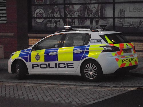 La Peugeot 308 de la police du Yorkshire de l'Ouest