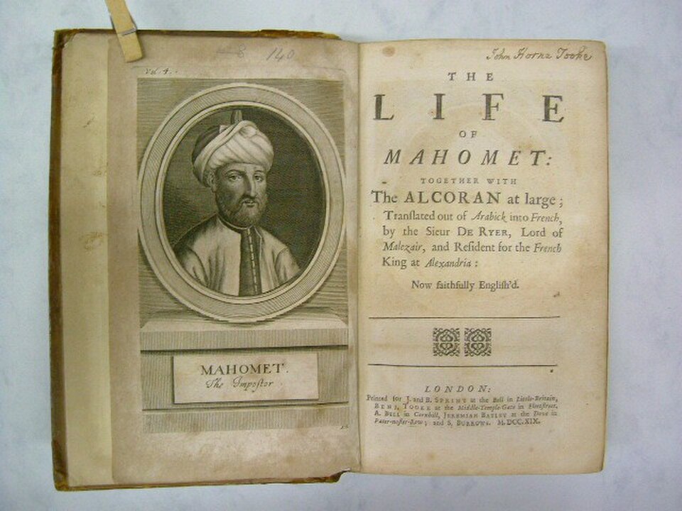 Une gravure de Mahomet extraite de La Vie de Mahomet (1719)