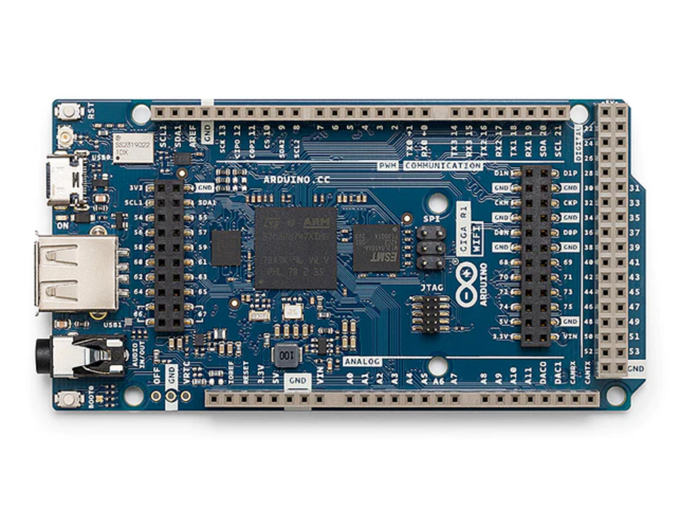 Arduino GIGA R1 WiFi (Cœurs ARM Cortex-M7 double cœur + ARM Cortex-M4 + Murata 1DX)
