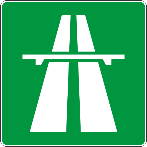 Sign used denote the start of an Autoroute