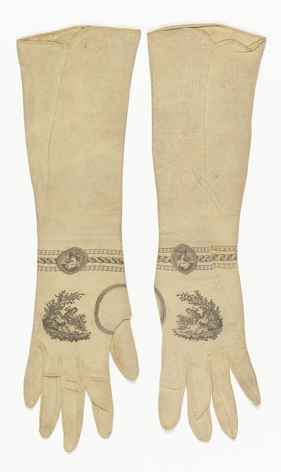 Gants en daim pour femme, Angleterre, vers 1820