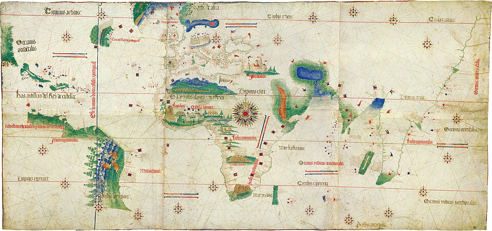 Planisphère de Cantino : carte du monde portugaise de 1502