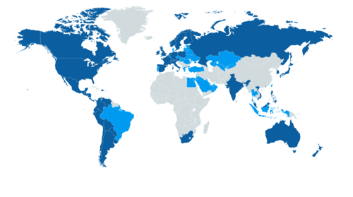 Carte de la disponibilité mondiale de Google Play Books