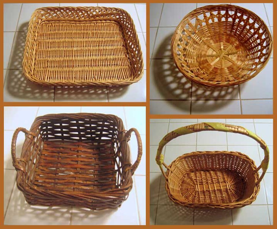 Four styles of baskets