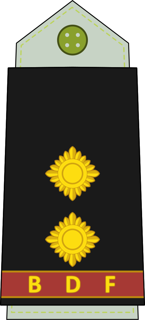 Premier lieutenant (Force terrestre du Botswana)[9]