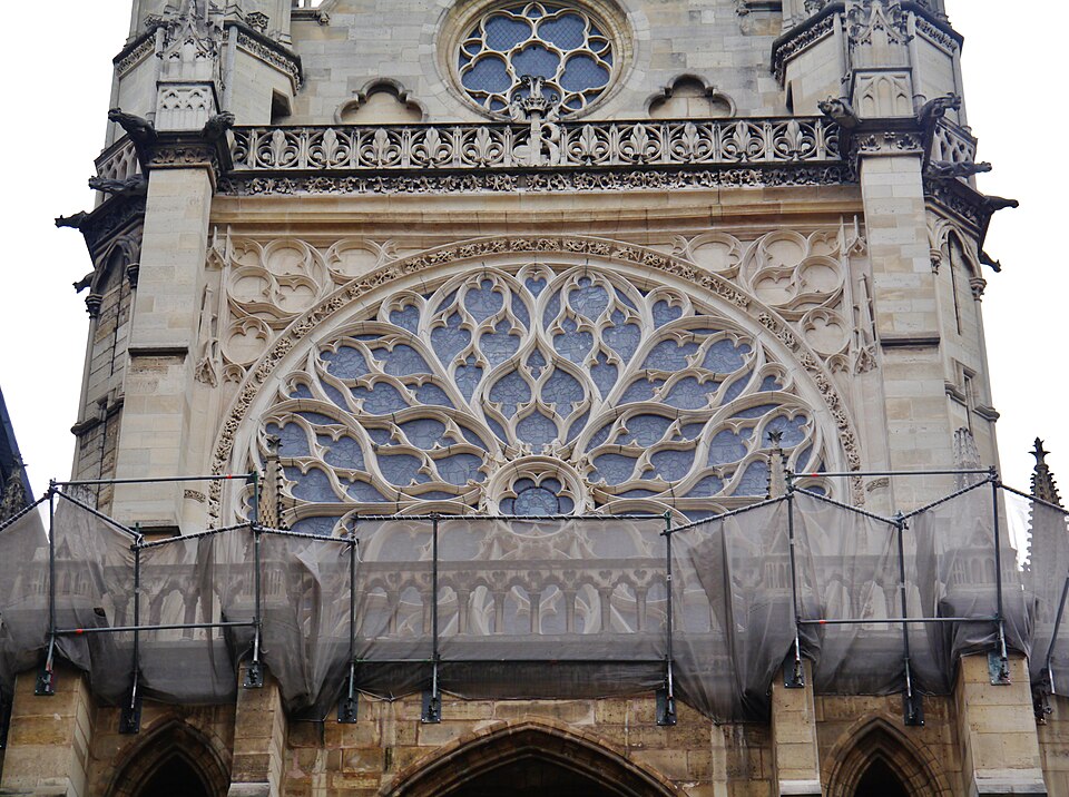 Détail de la rosace flamboyante