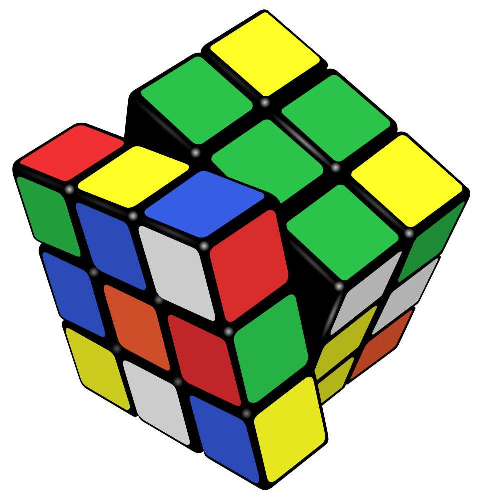 Un Rubik's Cube 3x3 mélangé