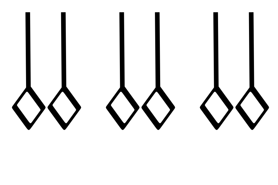 trois groupes de deux minimes
