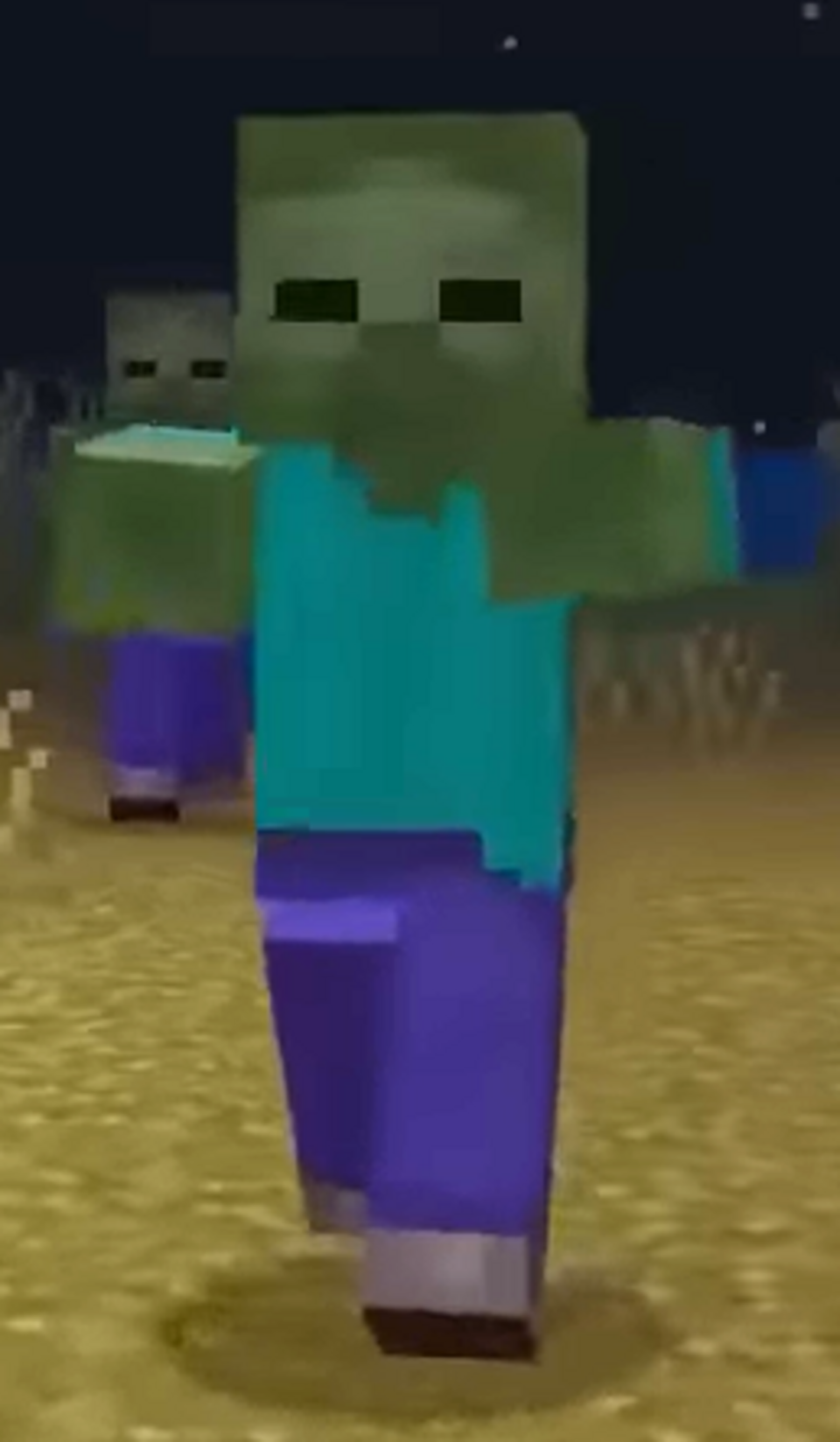 Un zombie poursuit le joueur.