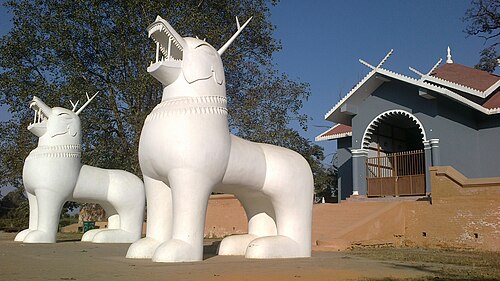 Une paire de dragons Kangla Sha au Fort de Kangla
