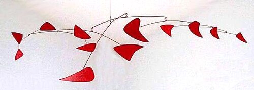Alexander Calder, Mobile rouge, 1956, Tôle peinte et tiges de métal, Musée des beaux-arts de Montréal