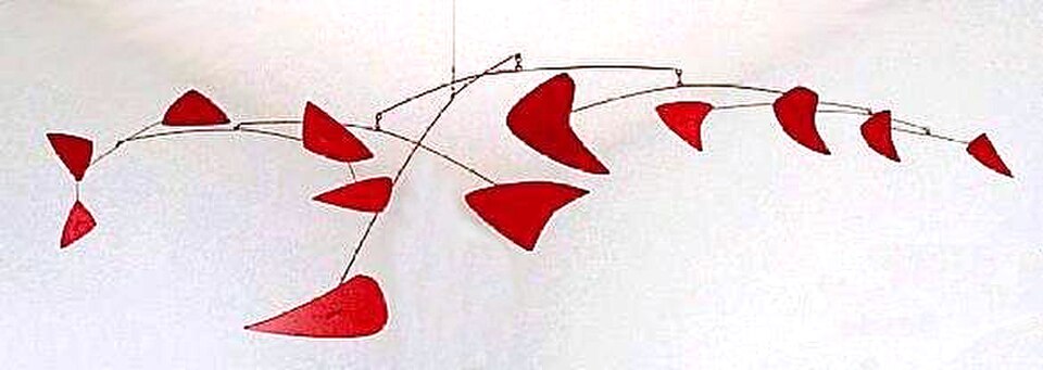 Alexander Calder, Mobile rouge, 1956, Tôle peinte et tiges de métal, Musée des beaux-arts de Montréal