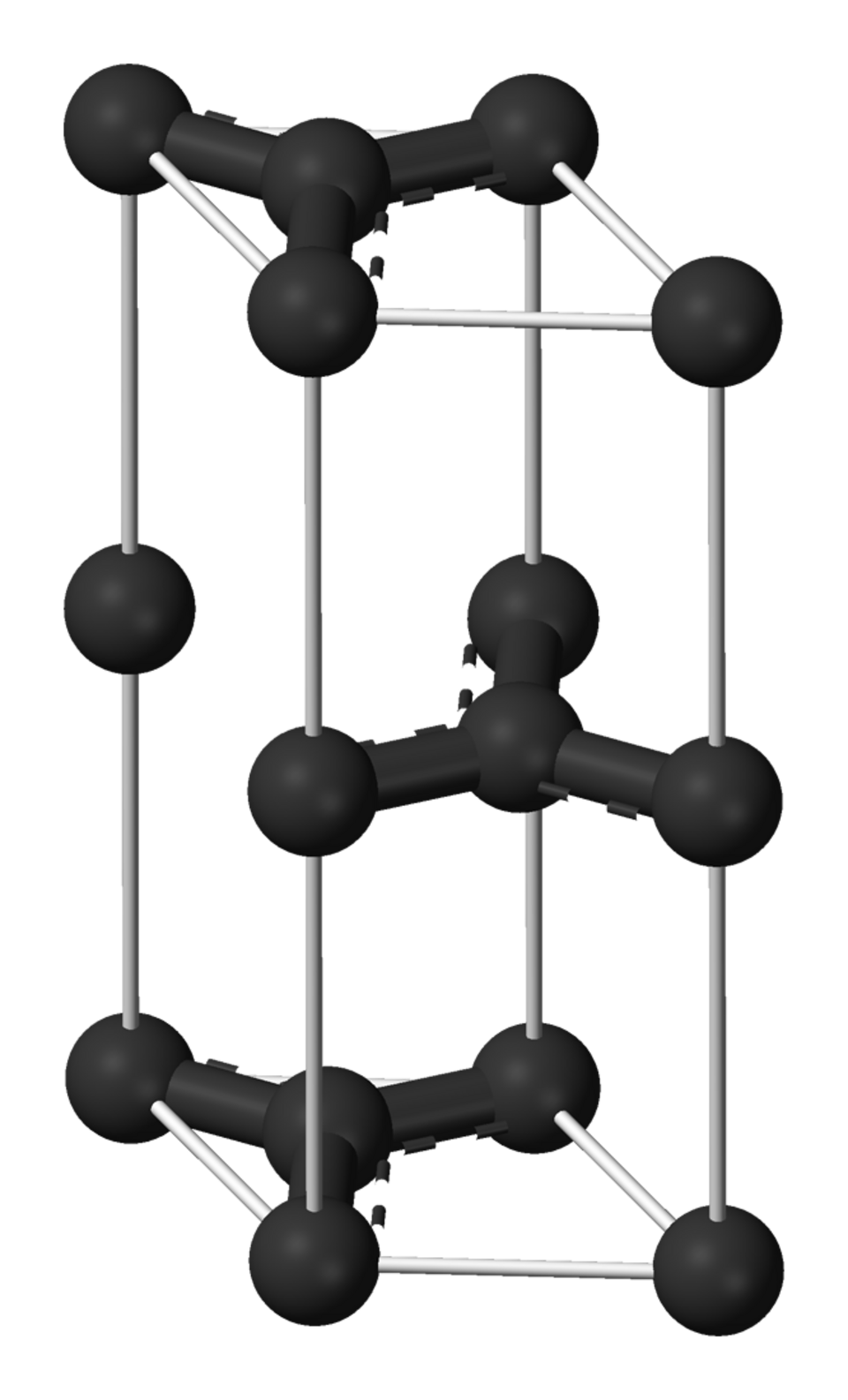 Alpha graphite's unit cell