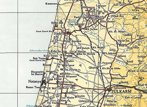 Netanya 1945 1:250 000