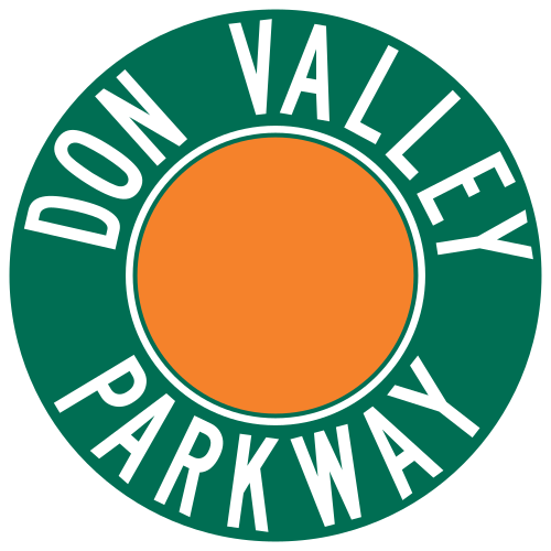 Bouclier d'autoroute municipal de Toronto, utilisé sur Don Valley Parkway et Gardiner Expressway