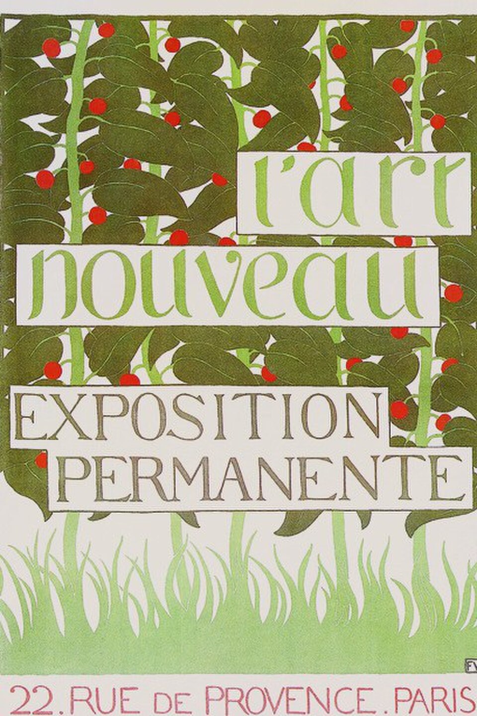 Affiche de Félix Vallotton pour la nouvelle Maison de l'Art Nouveau (1896)