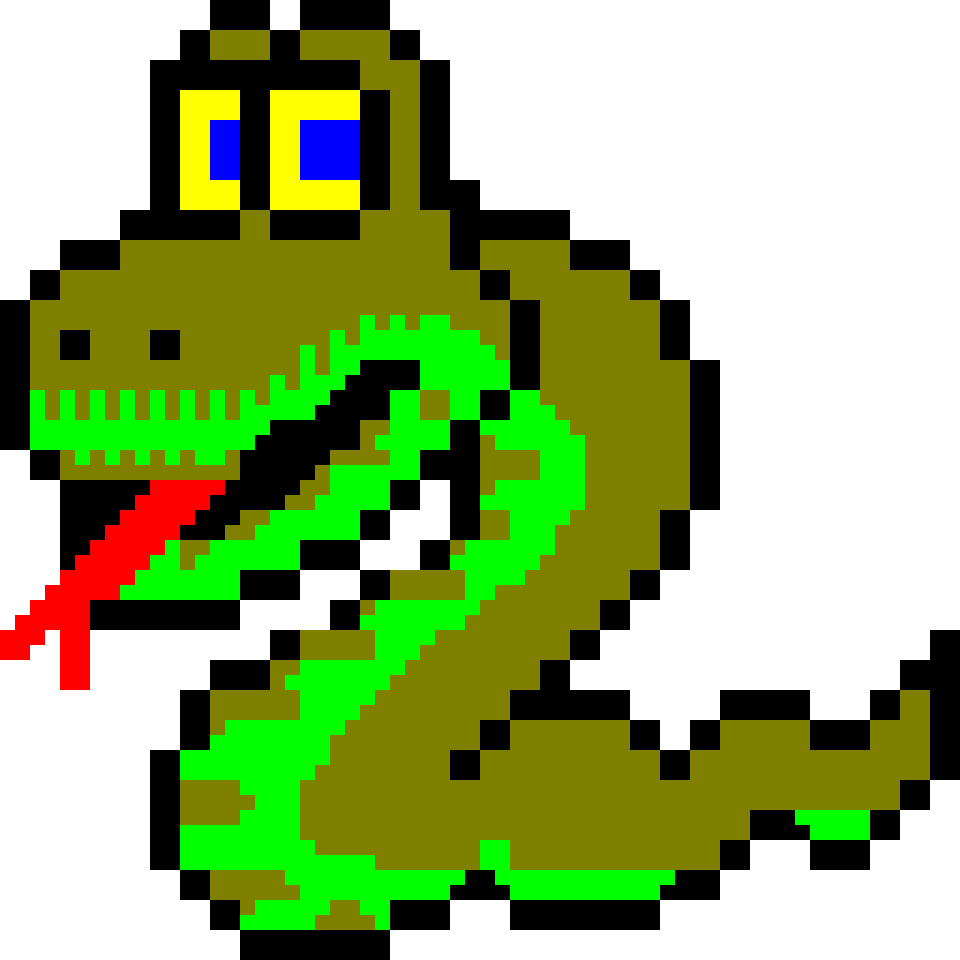 Un serpent vert, la tête relevée et la langue tendue