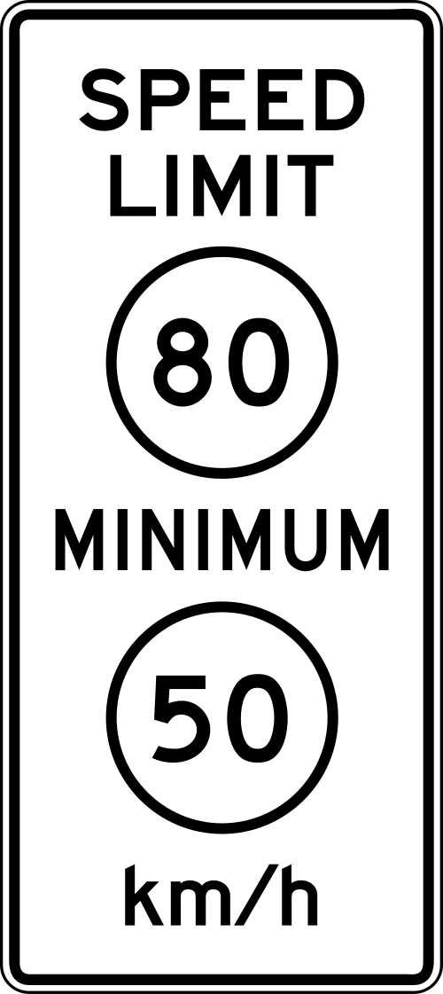 États-Unis (métrique, double vitesse maximale et minimale)