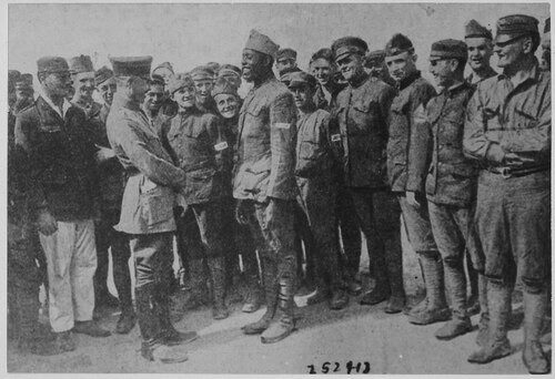 Prisonniers de guerre américains au camp de prisonniers allemand de Rastatt, en Allemagne, en 1918