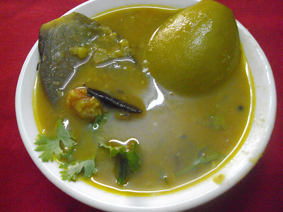 Sambar d'aubergines et de mangues