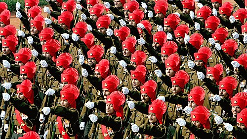 Soldats du régiment Rajput de l'armée indienne