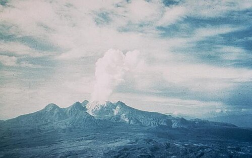 Le mont Lamington après l'éruption dévastatrice de 1951
