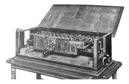 Photo du calculateur à gradins de Leibniz