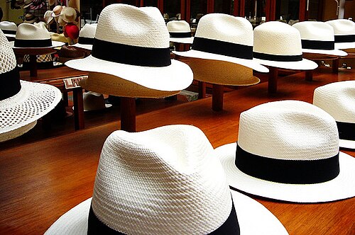 Chapeaux panama de Cuenca, Équateur
