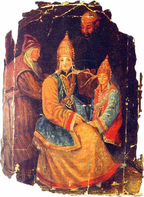 La reine tatare Söyembikä et son fils, Ötemish Giray Khan