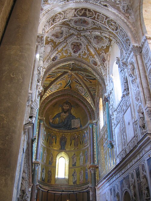 Voûte de la cathédrale de Cefalù en Sicile (1131-1240)