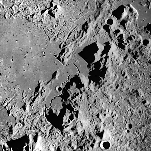 Une partie de la surface lunaire