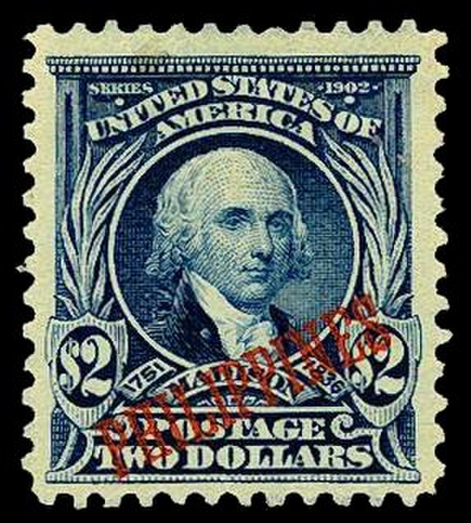 États-Unis, 1903 : Surchargé pour être utilisé aux Philippines