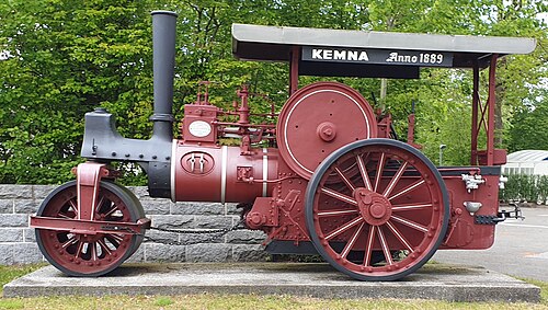 Un des premiers rouleaux compresseurs « Kemna »