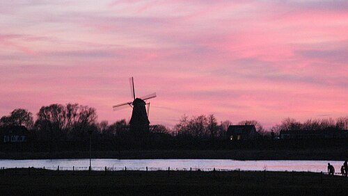La rivière IJssel près d'Olst