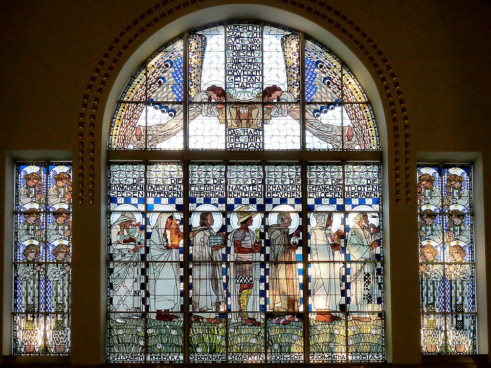 Stained glass windows by Koloman Moser for the Church of St. Leopold, Vienna (1902–1907)