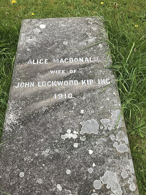 Tombe d'Alice Kipling, église Saint-Jean-Baptiste, Tisbury, Wiltshire, Angleterre.