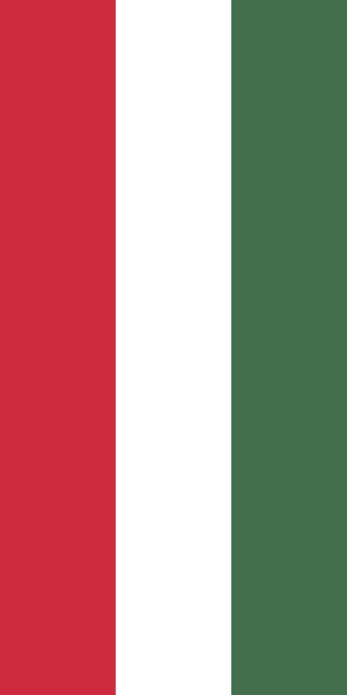 Variation verticale du drapeau de la Hongrie.
