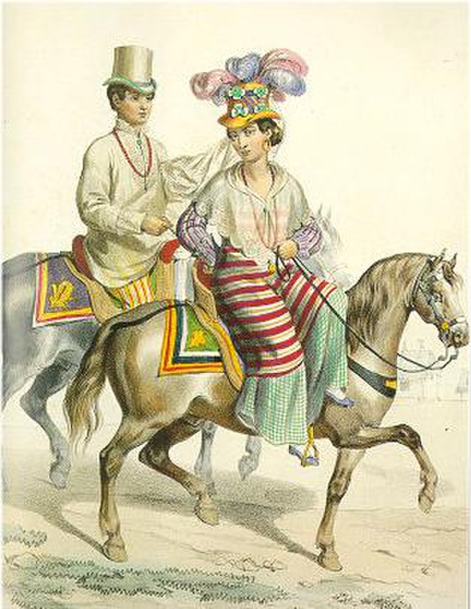 Philippins métis espagnols par Jean Mallat de Basilan années 1800