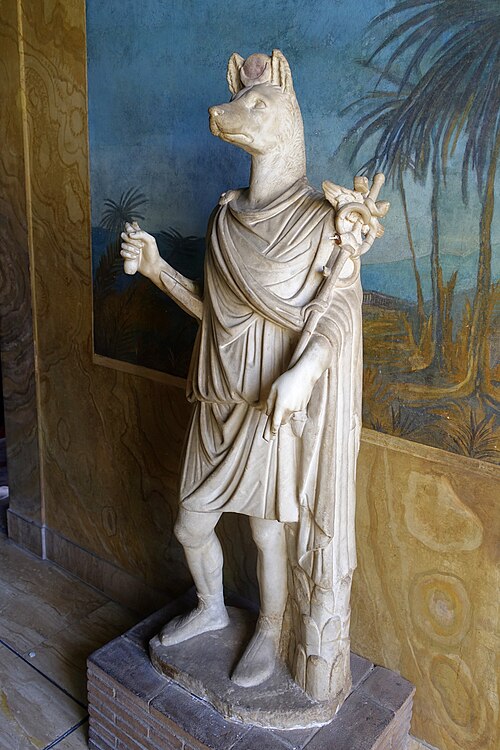 Statue d'Hermanubis, vers 100-138 après J.-C., de Rome[47]