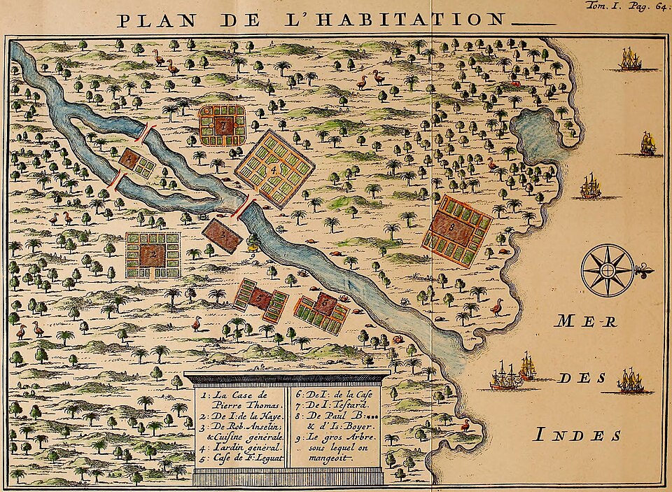 Carte des établissements humains sur Rodrigues