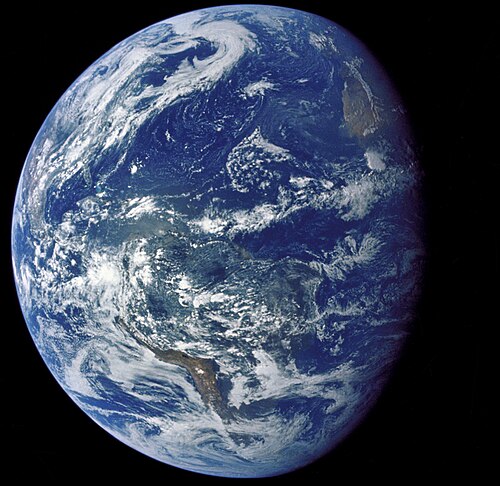 Photographie de la Terre prise depuis l'espace
